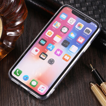 Silikónový zrkadlový ochranný obal pre Apple iPhone XR - čierny