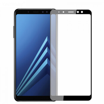 3x 3D ochranné tvrdené sklo s rámčekom pre Samsung Galaxy A8 2018 A530F - čierne - 2+1 zadarmo