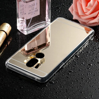 Silikónový zrkadlový ochranný obal pre LG G7 ThinQ - zlatý
