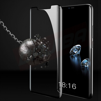 3x SES 3D ochranné tvrdené sklo pre Huawei Mate 20 Pro - čierne - 2+1 zdarma