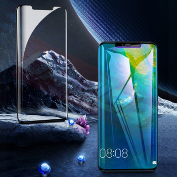 3x SES 3D ochranné tvrdené sklo pre Huawei Mate 20 Pro - čierne - 2+1 zdarma