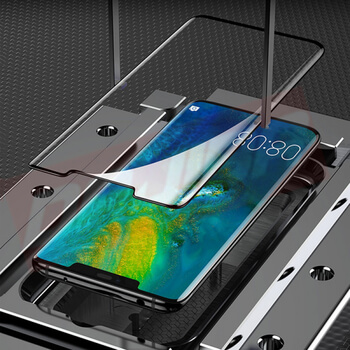 3x SES 3D ochranné tvrdené sklo pre Huawei Mate 20 Pro - čierne - 2+1 zdarma