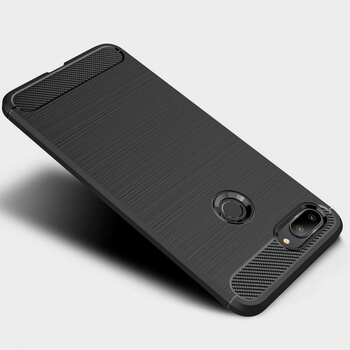 Ochranný silikónový obal karbón pre Xiaomi Mi 8 Lite - čierny