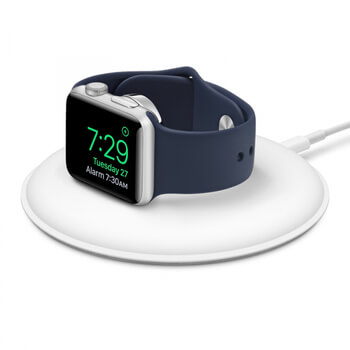 2v1 Magnetická bezdrôtová nabíjačka a stojan pre Apple Watch biela
