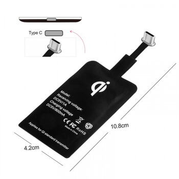 Qi Podložka pre bezdrôtové nabíjanie pod kryt telefónu USB C