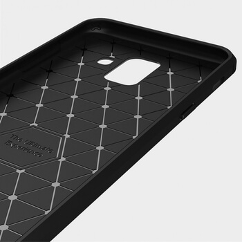 Ochranný silikónový obal karbón pre Samsung Galaxy A6 A600F (2018) - čierny