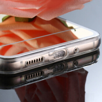 Silikónový zrkadlový ochranný obal pre Xiaomi Redmi Note 7 - ružový
