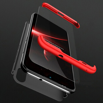 Ochranný 360 ° celotelový plastový kryt pre Xiaomi Redmi Note 7 - čierny
