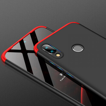 Ochranný 360 ° celotelový plastový kryt pre Xiaomi Redmi Note 7 - červený