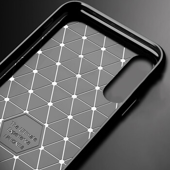 Ochranný silikónový obal karbón pre Xiaomi Mi 9 - čierny
