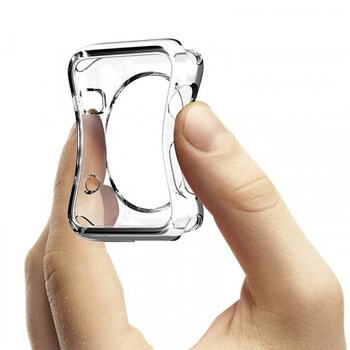 Ultratenký silikónový obal pre chytré hodinky Apple Watch 44 mm (4.série) - priehľadný
