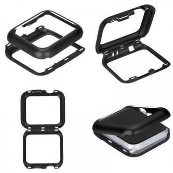 Magnetický hliníkový ochranný rámik pre Apple Watch 40 mm (4.série) - čierny