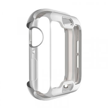 Ultratenký silikónový obal pre chytré hodinky Apple Watch 40 mm (4.série) - strieborný