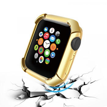 Ultratenký silikónový obal pre chytré hodinky Apple Watch 40 mm (4.série) - zlatý