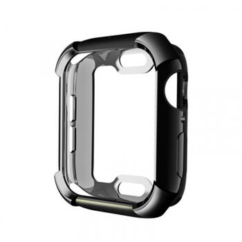 Ultratenký silikónový obal pre chytré hodinky Apple Watch 44 mm (4.série) - čierny