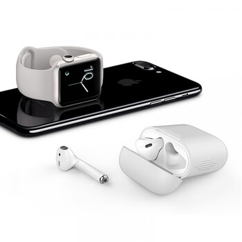 Silikónové ochranné puzdro pre Apple AirPods 1.generace (2016) - biele