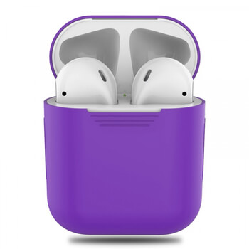 Silikónové ochranné puzdro pre Apple AirPods 1.generace (2016) - fialové