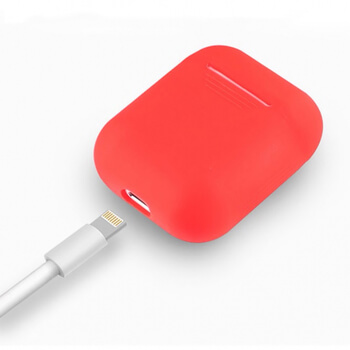 Silikónové ochranné puzdro pre Apple AirPods 1.generace (2016) - červené