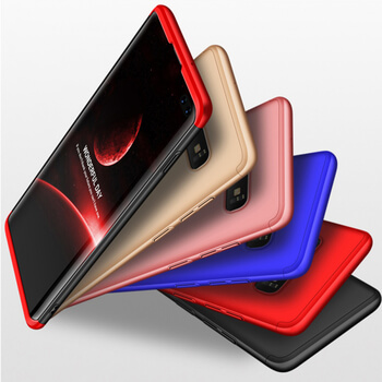 Ochranný 360 ° celotelový plastový kryt pre Samsung Galaxy S10e G970 - červený