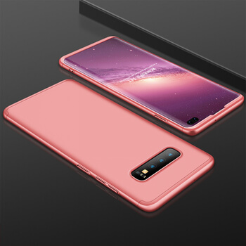 Ochranný 360 ° celotelový plastový kryt pre Samsung Galaxy S10e G970 - ružový