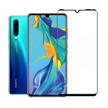 3D ochranné tvrdené sklo s rámčekom pre Huawei P30 - čierne