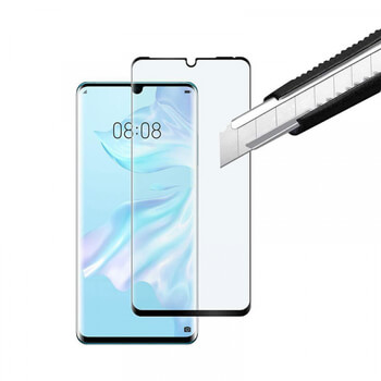 3D ochranné tvrdené sklo s rámčekom pre Huawei P30 - čierne