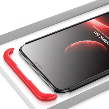 Ochranný 360 ° celotelový plastový kryt pre Huawei Y7 2019 - čierny
