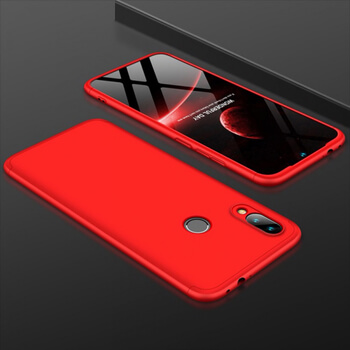 Ochranný 360 ° celotelový plastový kryt pre Xiaomi Redmi 7 - červený