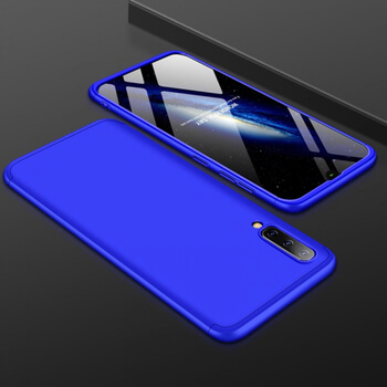 Ochranný 360 ° celotelový plastový kryt pre Samsung Galaxy A50 A505F - modrý
