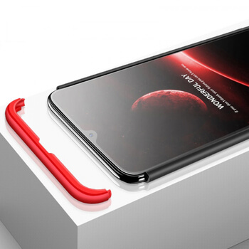 Ochranný 360 ° celotelový plastový kryt pre Samsung Galaxy A50 A505F - červený