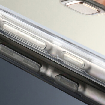 Silikónový zrkadlový ochranný obal pre Huawei Y6 2019 - strieborný