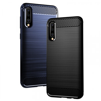 Ochranný silikónový obal karbón pre Samsung Galaxy A50 A505F - šedý