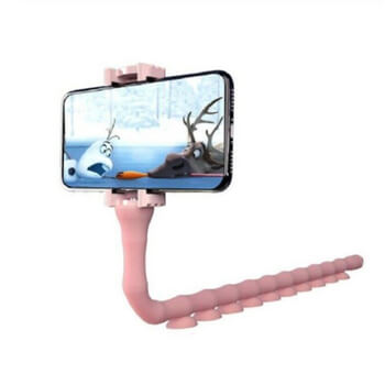 Multifunkčný selfie univerzálny držiak a statív s prísavkami pre smartphony GoPro kamery a ďalšie - ružový