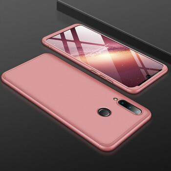 Ochranný 360 ° celotelový plastový kryt pre Huawei P30 Lite - ružový