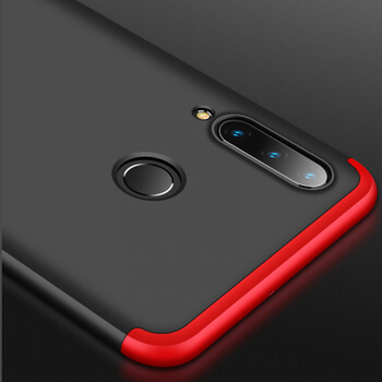 Ochranný 360 ° celotelový plastový kryt pre Huawei P30 Lite - červený