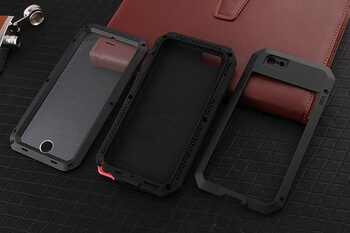 EXTRÉMNE odolný hliníkovo-silikónový obal pre Apple iPhone 6/6S - červený