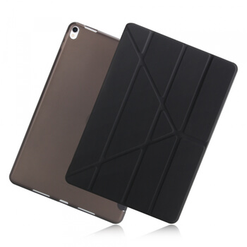 2v1 Smart flip cover + zadný silikónový ochranný obal pre Apple iPad Pro 9.7" (1. generace) - čierny