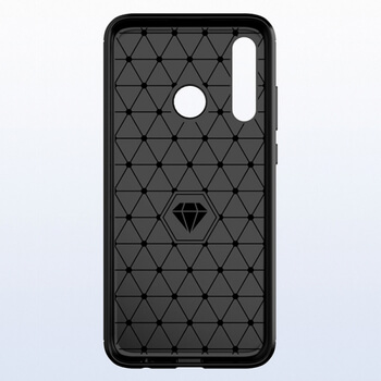 Ochranný silikónový obal karbón pre Honor 20 Lite - čierny