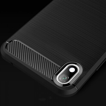 Ochranný silikónový obal karbón pre Xiaomi Redmi 7A - čierny