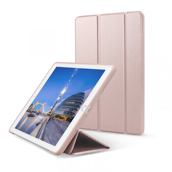 2v1 Smart flip cover + zadný silikónový ochranný obal pre Apple iPad 9.7" 2017 (5. generace) - ružový