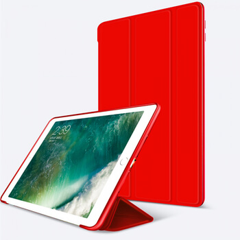 2v1 Smart flip cover + zadný silikónový ochranný obal pre Apple iPad 9.7" 2017 (5. generace) - červený