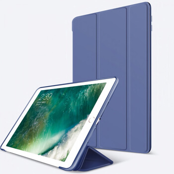 2v1 Smart flip cover + zadný silikónový ochranný obal pre Apple iPad Air (2019) - modrý