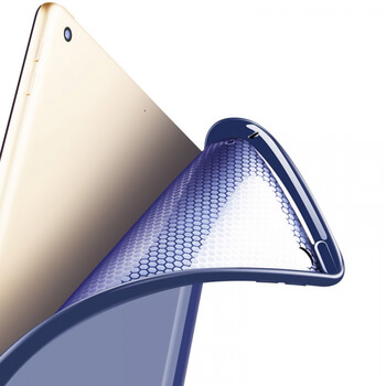 2v1 Smart flip cover + zadný silikónový ochranný obal pre Apple iPad Air 10.5" 2019 (3.generace) - modrý
