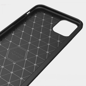 Ochranný silikónový obal karbón pre Apple iPhone 11 Pro Max - čierny