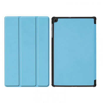 2v1 Smart flip cover + zadný plastový ochranný kryt pre Samsung Galaxy Tab A 10.1 2019 (T515) - svetlo modrý