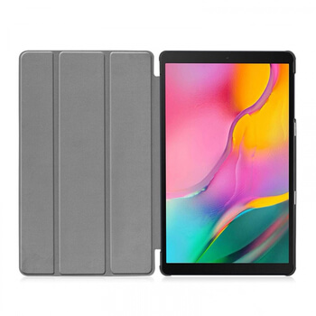 2v1 Smart flip cover + zadný plastový ochranný kryt pre Samsung Galaxy Tab A 10.1 2019 (T515) - zlatý