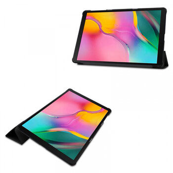 2v1 Smart flip cover + zadný plastový ochranný kryt pre Samsung Galaxy Tab A 8.0 2019 - čierny