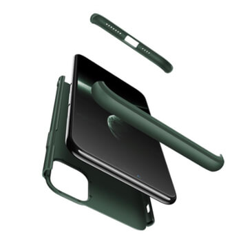 Ochranný 360 ° celotelový plastový kryt pre Apple iPhone 11 Pro Max - červený