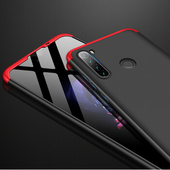 Ochranný 360 ° celotelový plastový kryt pre Xiaomi Redmi Note 8 - čierny