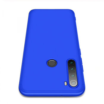 Ochranný 360 ° celotelový plastový kryt pre Xiaomi Redmi Note 8 - modrý